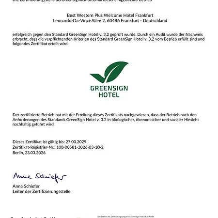 Hotel Western Welcome Frankfurt Frankfurt am Main