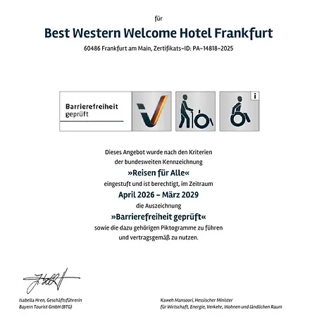 Hotel Western Welcome Frankfurt 4*